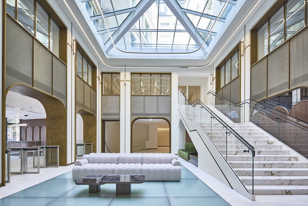 Le hall d'Haussmann Saint-Augustin, dans le 8e. © Olivier Frajman