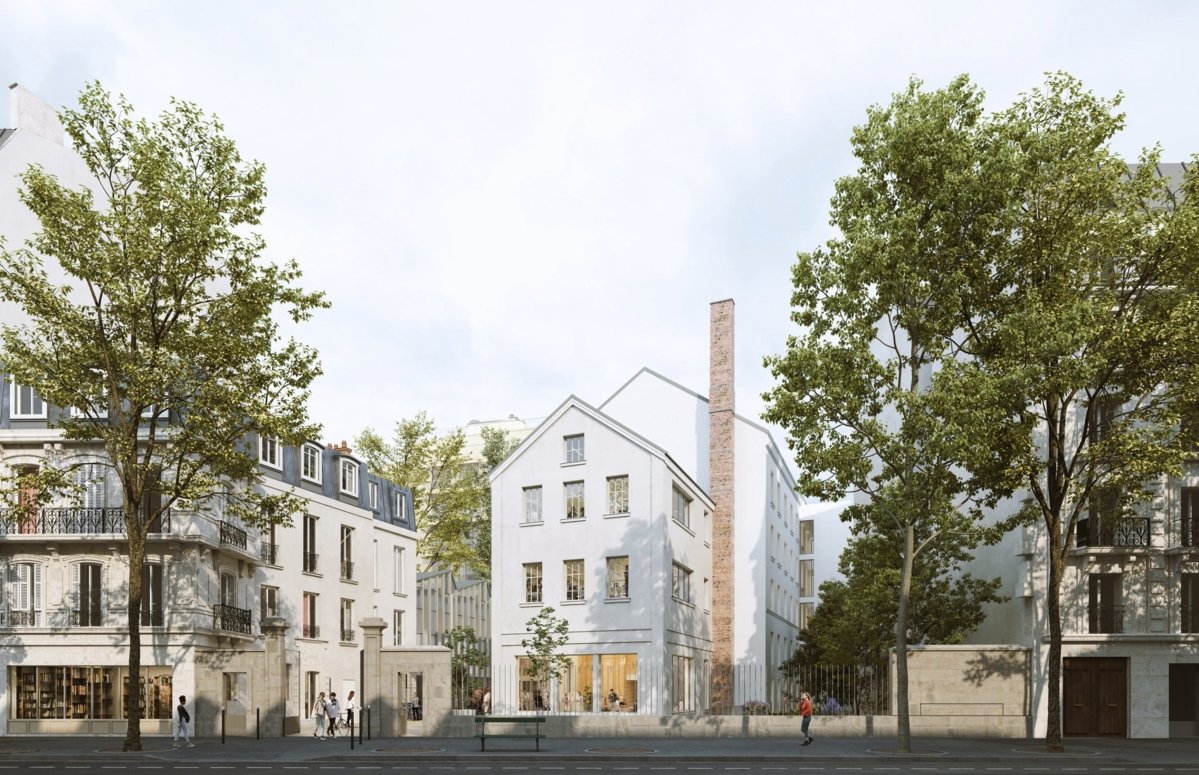 Le projet du 81 Voltaire à Paris 11. © Franklin Azzi Architecture