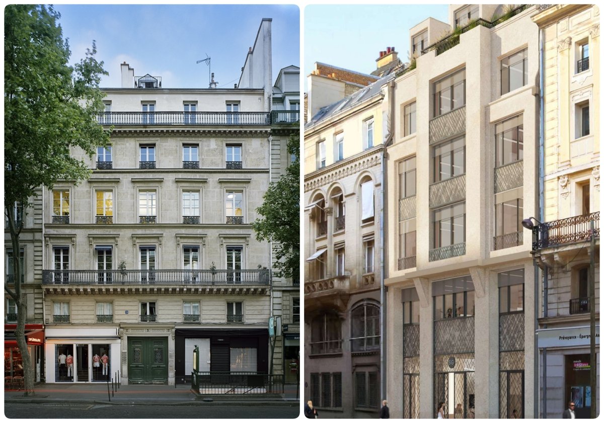 Les immeubles du 3 Tronchet et du 19 Saint Georges à Paris