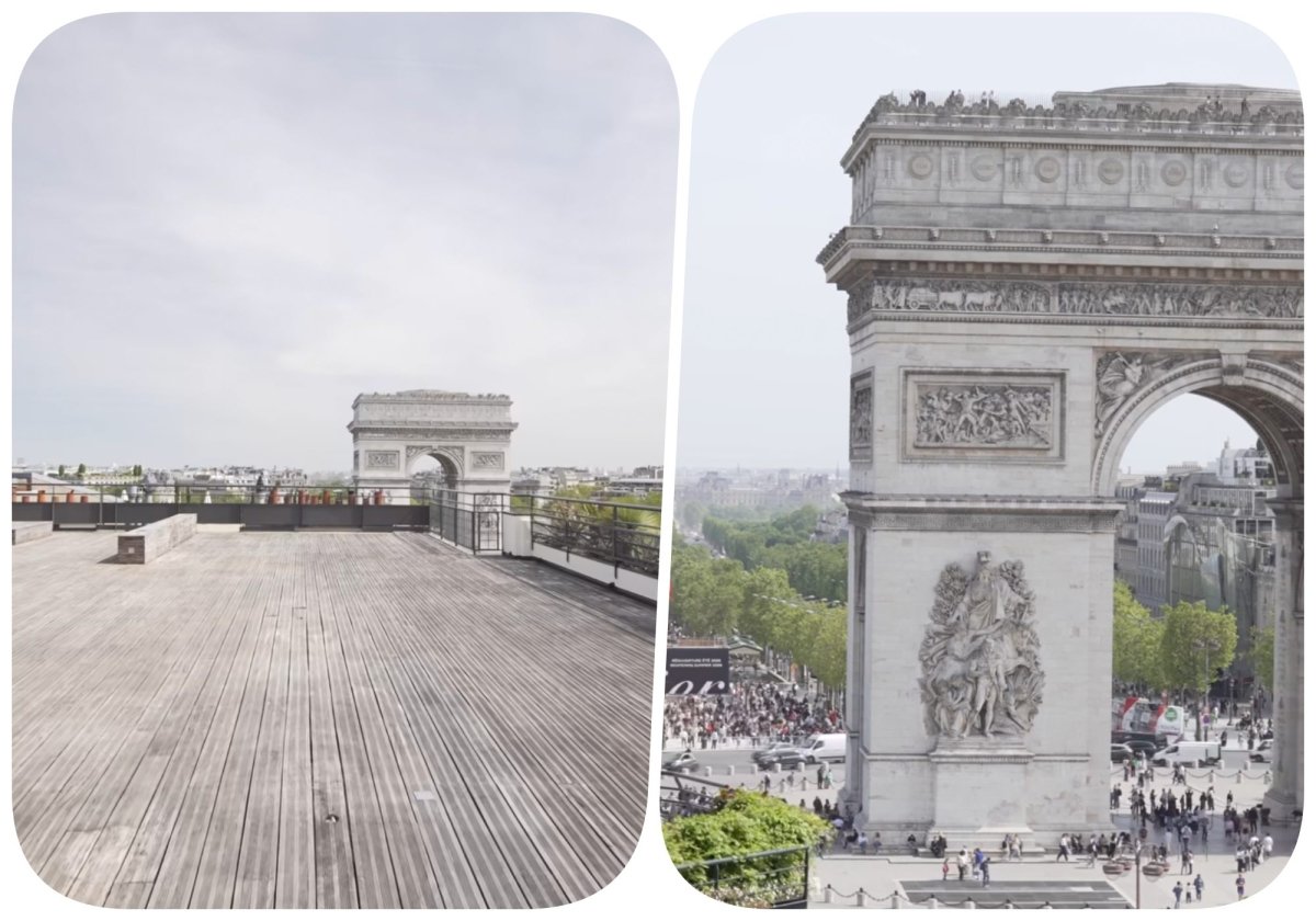 Le rooftop au 4-10 Grande Armée. 