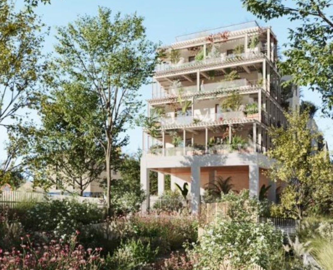 Sequoïa, future résidence de 66 logements intermédiaires à Sceaux de CDC Habitat, livrée en partenariat avec RATP Solution Ville, et Woodeum. © agence d’architectureAtelier WOA