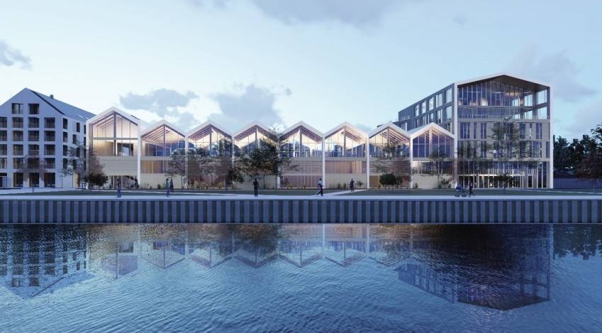 Le projet tertiaire Panorama à Saint-André-lez-Lille est situé au sein du nouveau quartier Quai 22, le long de la Deûle