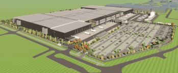 La future plateforme Zalando à Montereau-sur-le-Jard (77). © DR 