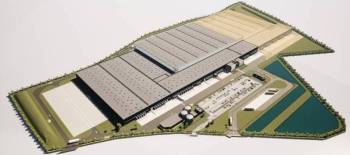 Le futur entrepôt de Maisons du Monde en Normandie. © Gemfi