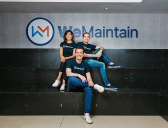 L'équipe de WeMaintain : Benoît Dupont, Jade Francine et Tristan Foureur. 