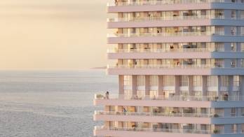 L'hôtel 4* de la tour M99 à Marseille. © PietriArchitectes