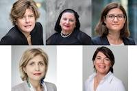 De g. à dr. : Isabelle Scemama, Joëlle Chauvin, Christel Zordan, Méka Brunel et Sigrid Duhamel