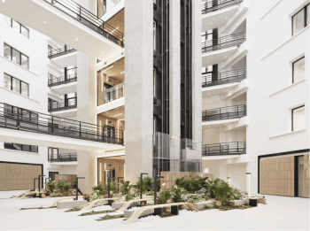 L'immeuble Gambetta Village dans le 20e arrondissement de Paris. 