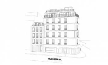 Perspective de l'hôtel Ribera, dans le 16e arrondissement de Paris. 