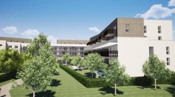 La future résidence services pour seniors de 104 logements, détenue par Foncière des Générations à Bourg-en-Bresse. 