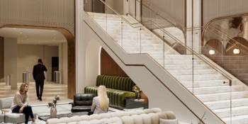 Le lobby d'Haussmann Saint-Augustin, à Paris. 