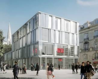 Le magasin Uniqlo situé au centre de Nantes.
