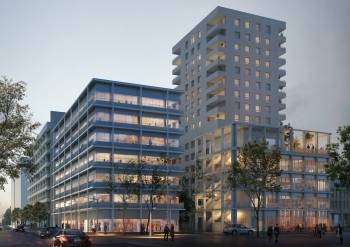 Les immeubles Plug'In et Pylote à Lyon. © David Chipperfield Architects, Agence Aires Mateus et Atelier Vera et Associés.
