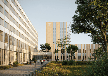 Le futur campus Thelema à Bordeaux Lac. © ZW/A