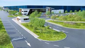 Le projet d'entrepôt XXL de PRD, dans la zone d’activités Illies-Salomé. 